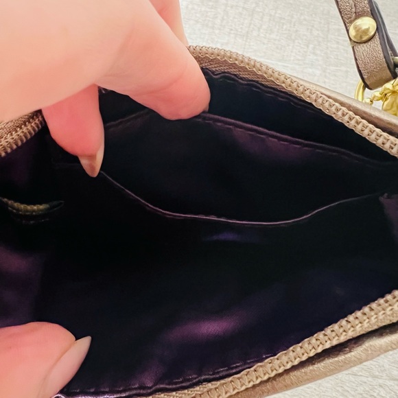 Vintage Coach Metallic Bronze and Beige Wristlet – Like New - Picture 7 of 7